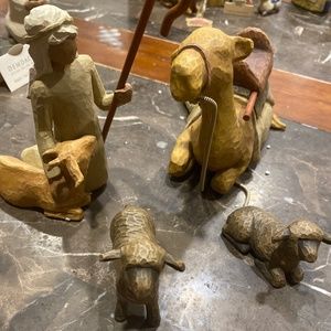 Willow tree, Shepard, and stable animals